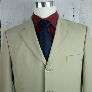 Giorgio Cerruti 40L Beige Suit blazer Sports Coat